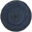Safavieh Braided 3'-0" x 3'-0" Rug in Navy / Black