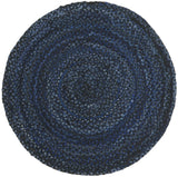 Safavieh Braided 3'-0" x 3'-0" Rug in Navy / Black