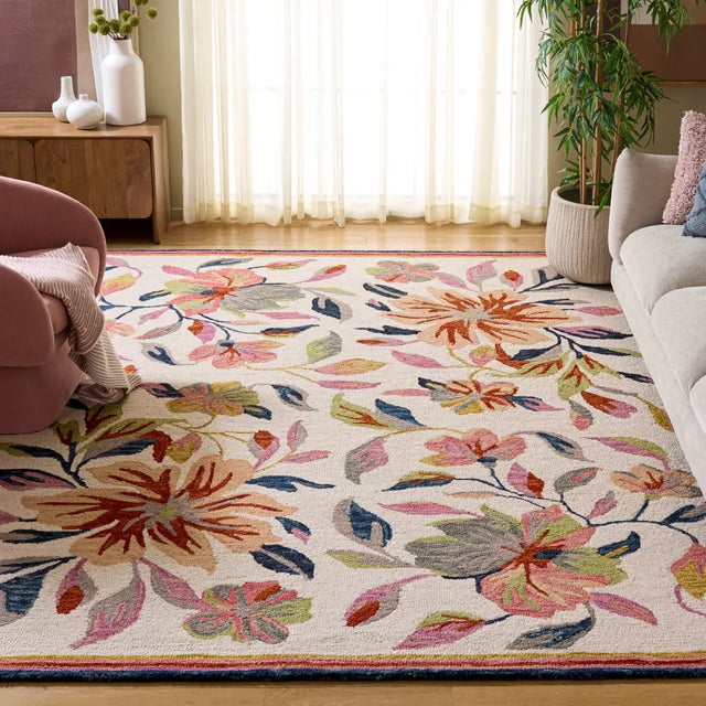 Safavieh Jardin 8'-0" x 10'-0" Rug in Ivory / Rust