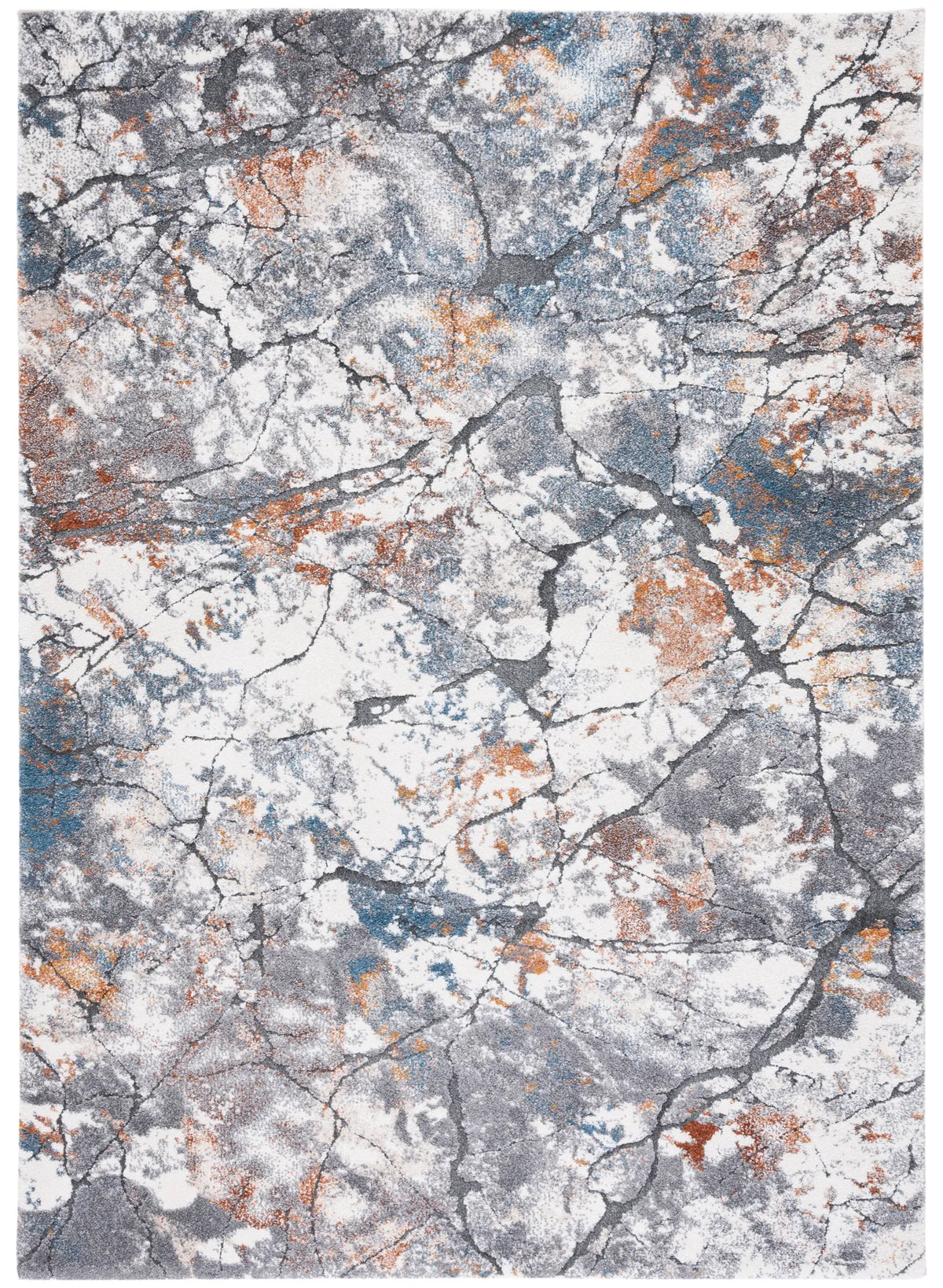 Safavieh Cyrus Shag 4'-5" x 6'-5" Rug in Grey / Ivory