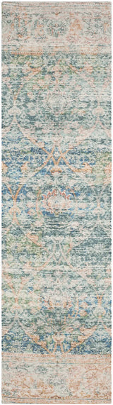 Safavieh Saffron 2'-3" x 10'-0" Rug in Turquoise / Peach