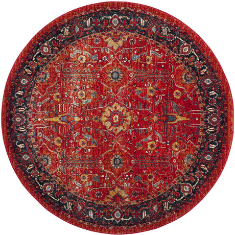 Safavieh Vintage Hamadan 6'-7" x 6'-7" Rug in Orange / Navy