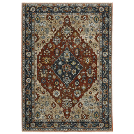 Oriental Weavers Sphinx Aberdeen 1143H Red/ Blue Rugs - main flat