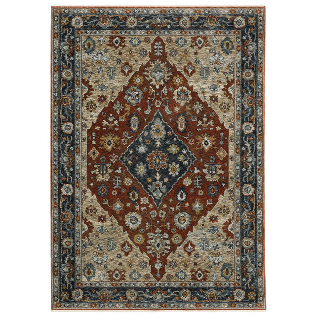 Oriental Weavers Sphinx Aberdeen 1143H Red/ Blue Rugs - main flat