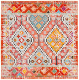 Safavieh Madison 6'-7" x 6'-7" Rug in Rust / Pink
