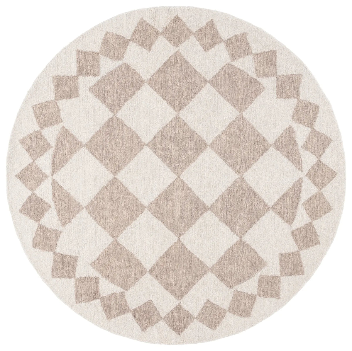 Safavieh Ebony 6'-0" x 6'-0" Rug in Beige / Ivory
