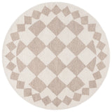 Safavieh Ebony 6'-0" x 6'-0" Rug in Beige / Ivory