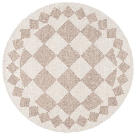 Safavieh Ebony 6'-0" x 6'-0" Rug in Beige / Ivory