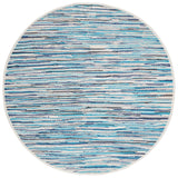 Safavieh Rag Rug 6'-0" x 6'-0" Rug in Turquoise / Multi