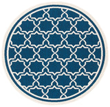 Safavieh Courtyard 5'-3" x 5'-3" Rug in Navy / Beige