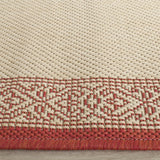 Safavieh Courtyard 2'-3" x 10'-0" Rug in Natural / Red