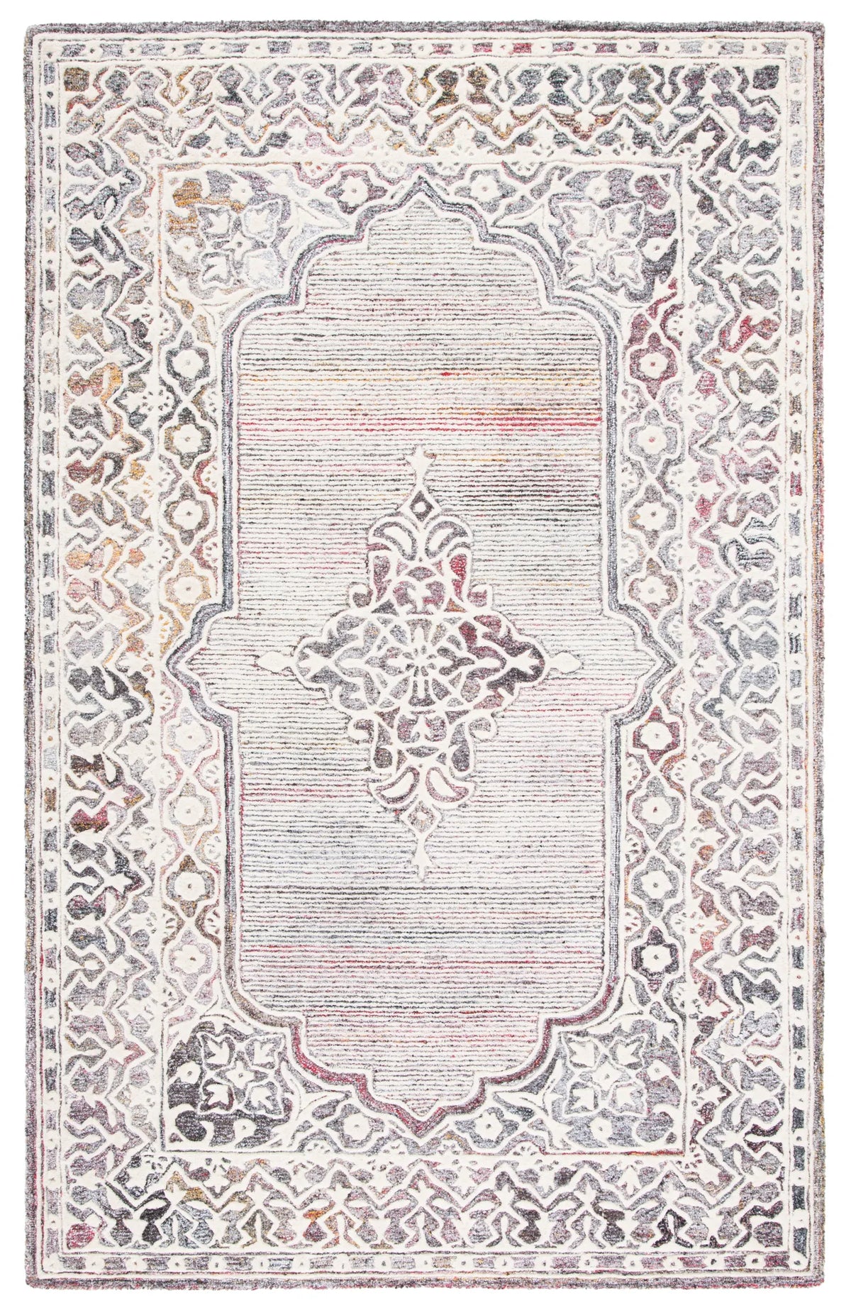 Safavieh Metro 4'-0" x 6'-0" Rug in Red / Ivory