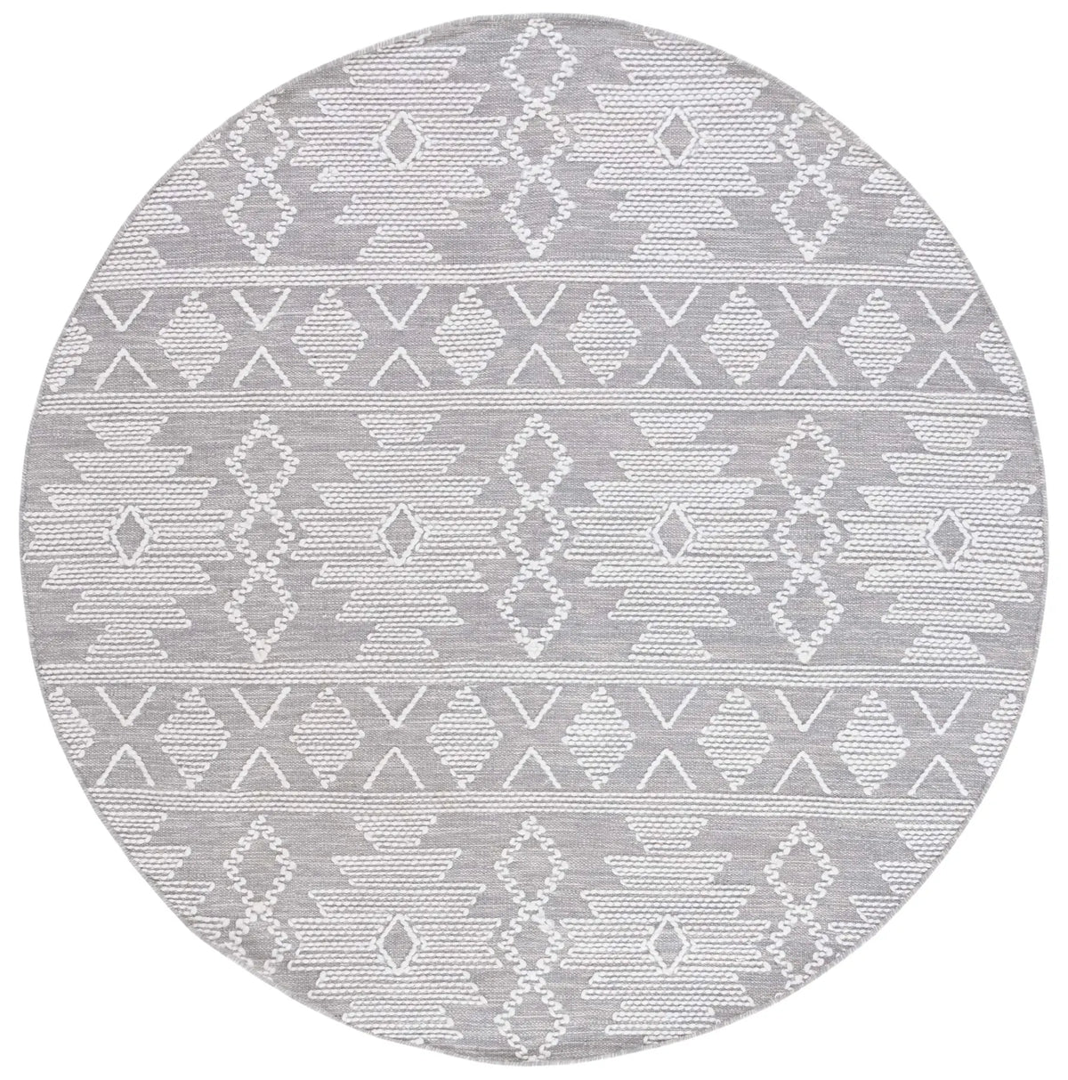Safavieh Kilim 6'-0" x 6'-0" Rug in Grey / Ivory