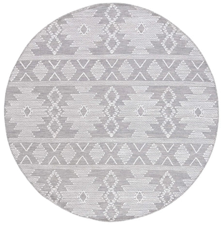 Safavieh Kilim 6'-0" x 6'-0" Rug in Grey / Ivory