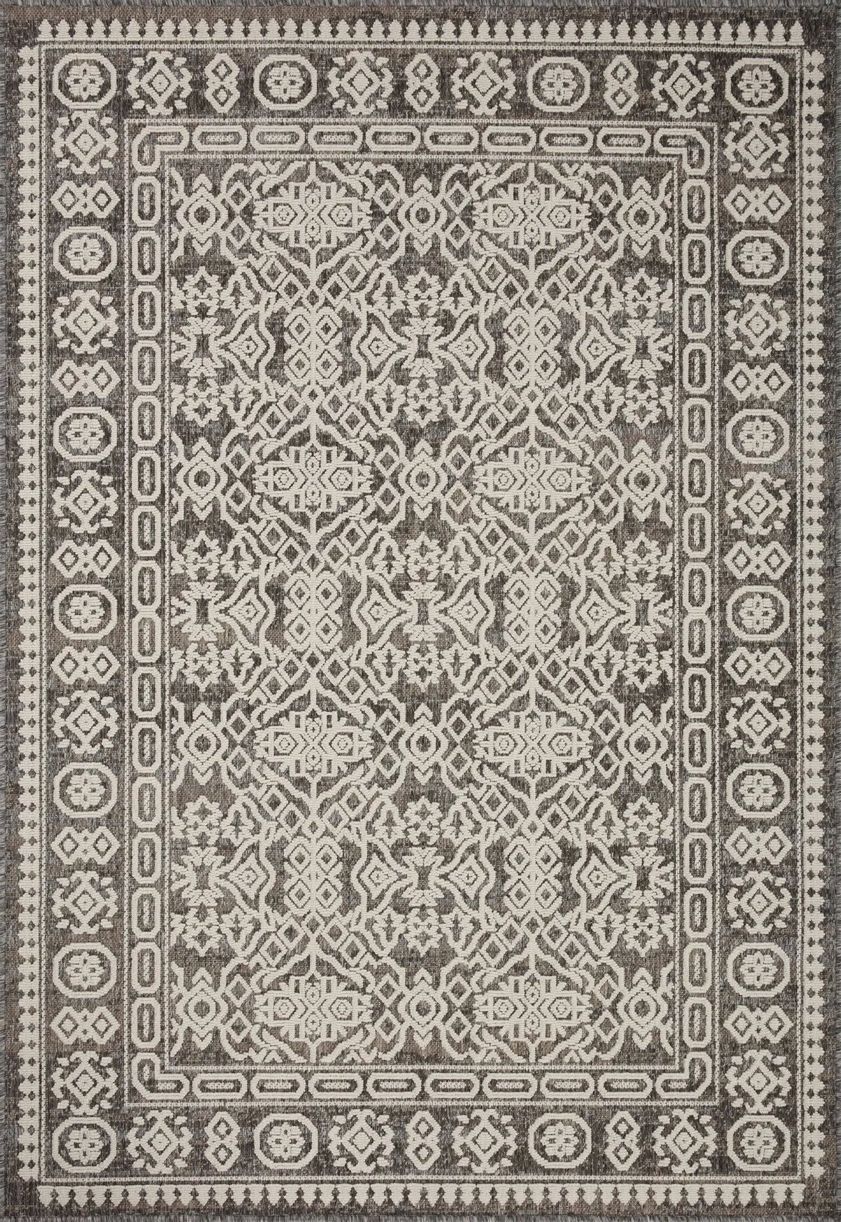 Loloi Rainier Rai-02 Pebble/Ivory Rug - main flat