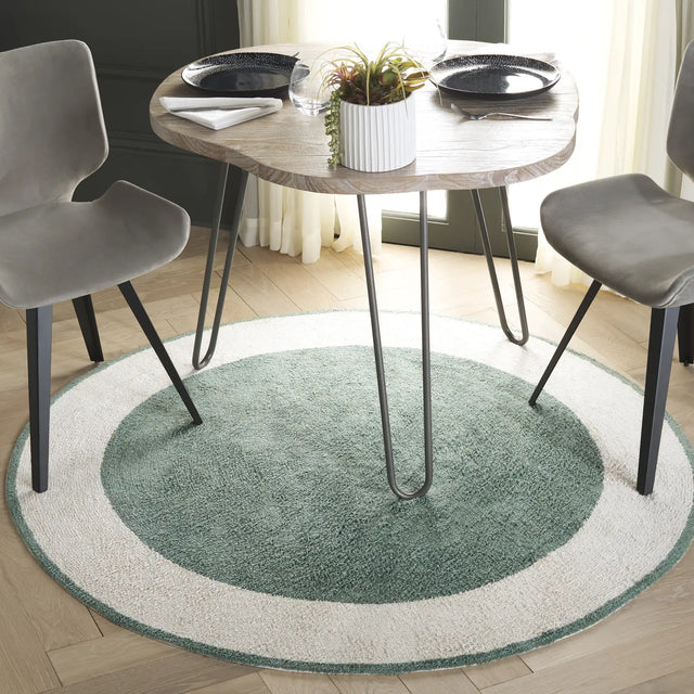 Safavieh Easy Care 5'-0" x 5'-0" Rug in Ivory / Green
