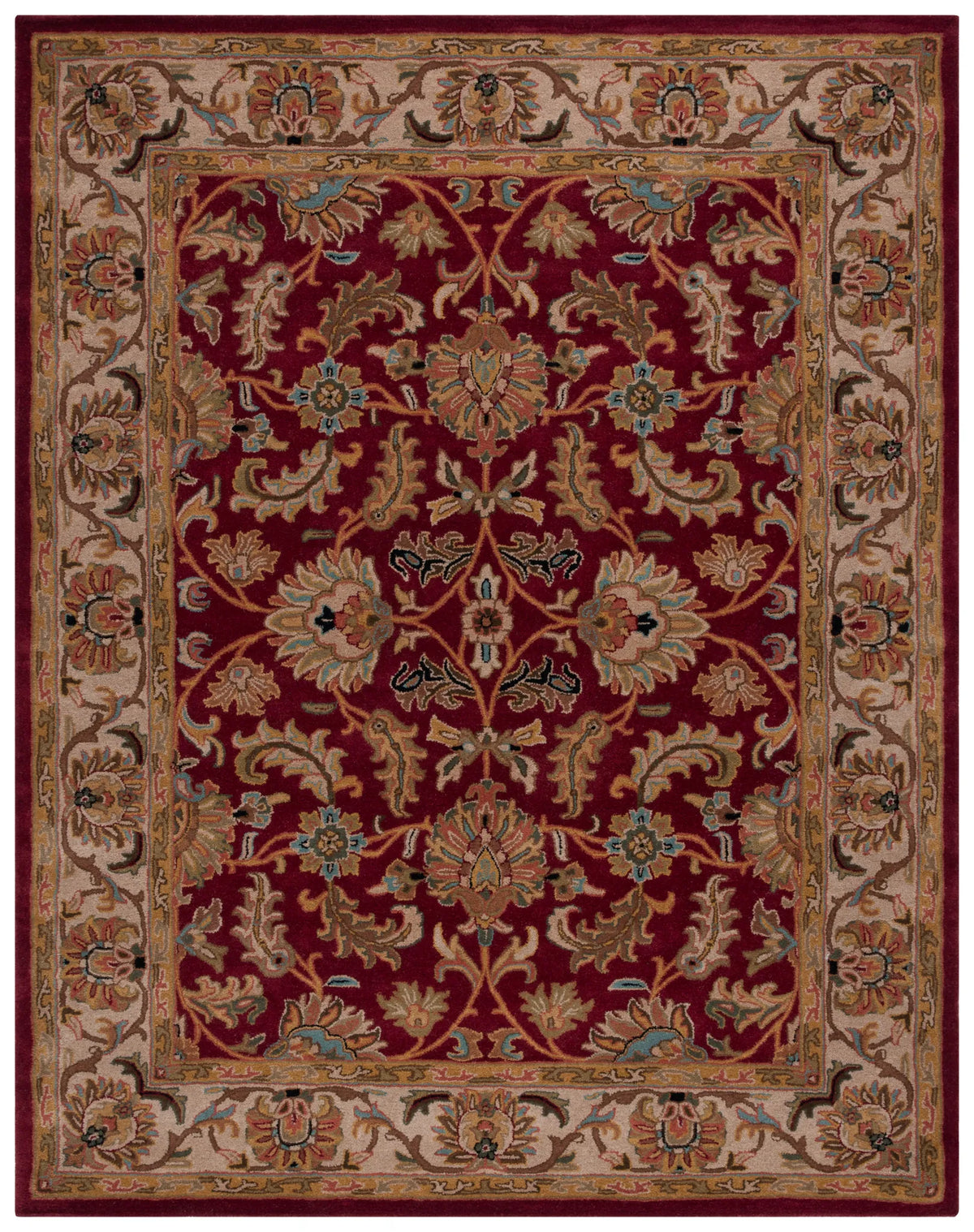 Safavieh Heritage 9'-6" x 13'-6" Rug in Red / Ivory