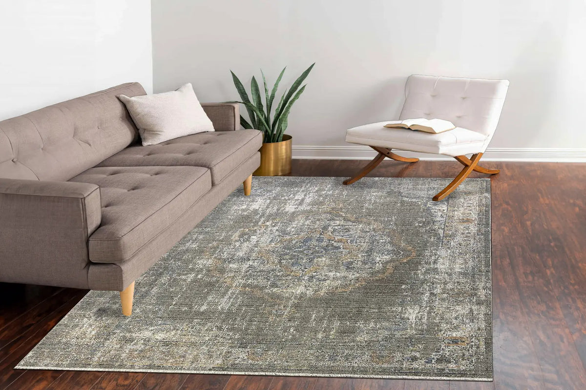 Dynamic Rugs Kyra 13700 Power Loomed Transitional Beige/Multi Rug - Room