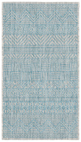 Safavieh Courtyard 2'-0" x 3'-7" Rug in Light Grey / Aqua