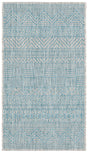 Safavieh Courtyard 2'-0" x 3'-7" Rug in Light Grey / Aqua