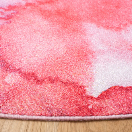 Safavieh Paint Brush 6'-7" x 6'-7" Rug in Fuchsia / Lavender
