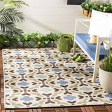 Safavieh Veranda 5'-3" x 7'-7" Rug in Cream / Aqua