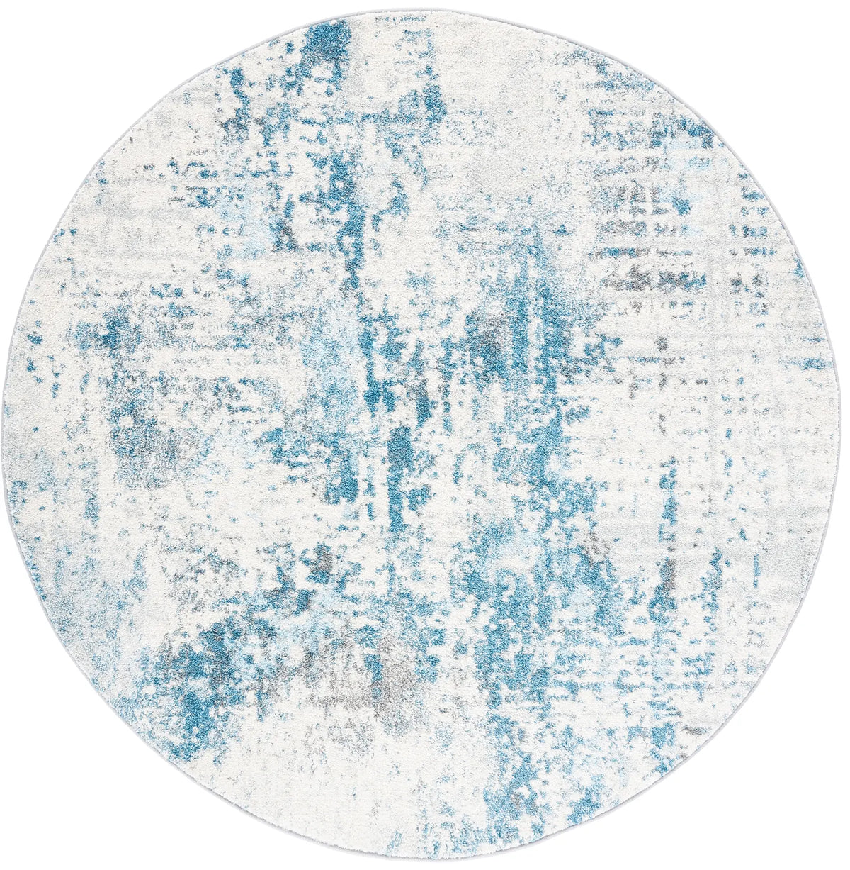 Safavieh Tulum 6'-7" x 6'-7" Rug in Ivory / Blue