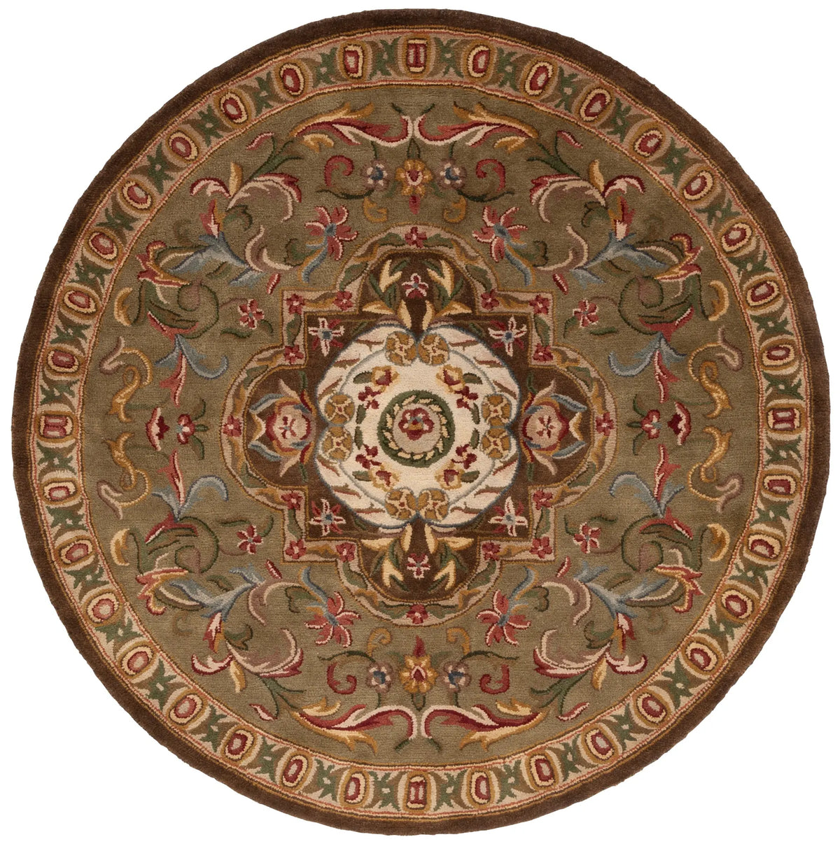 Safavieh Classic 6'-0" x 6'-0" Rug in Beige / Olive