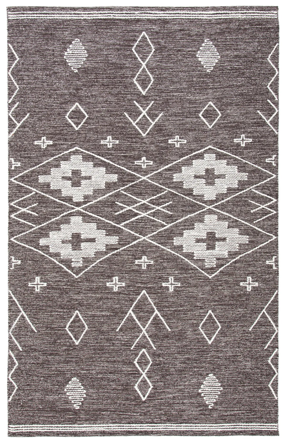 Safavieh Kilim 4'-0" x 6'-0" Rug in Brown / Ivory