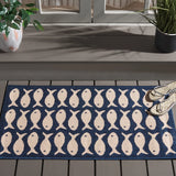 Safavieh Courtyard 2'-0" x 3'-7" Rug in Navy / Beige