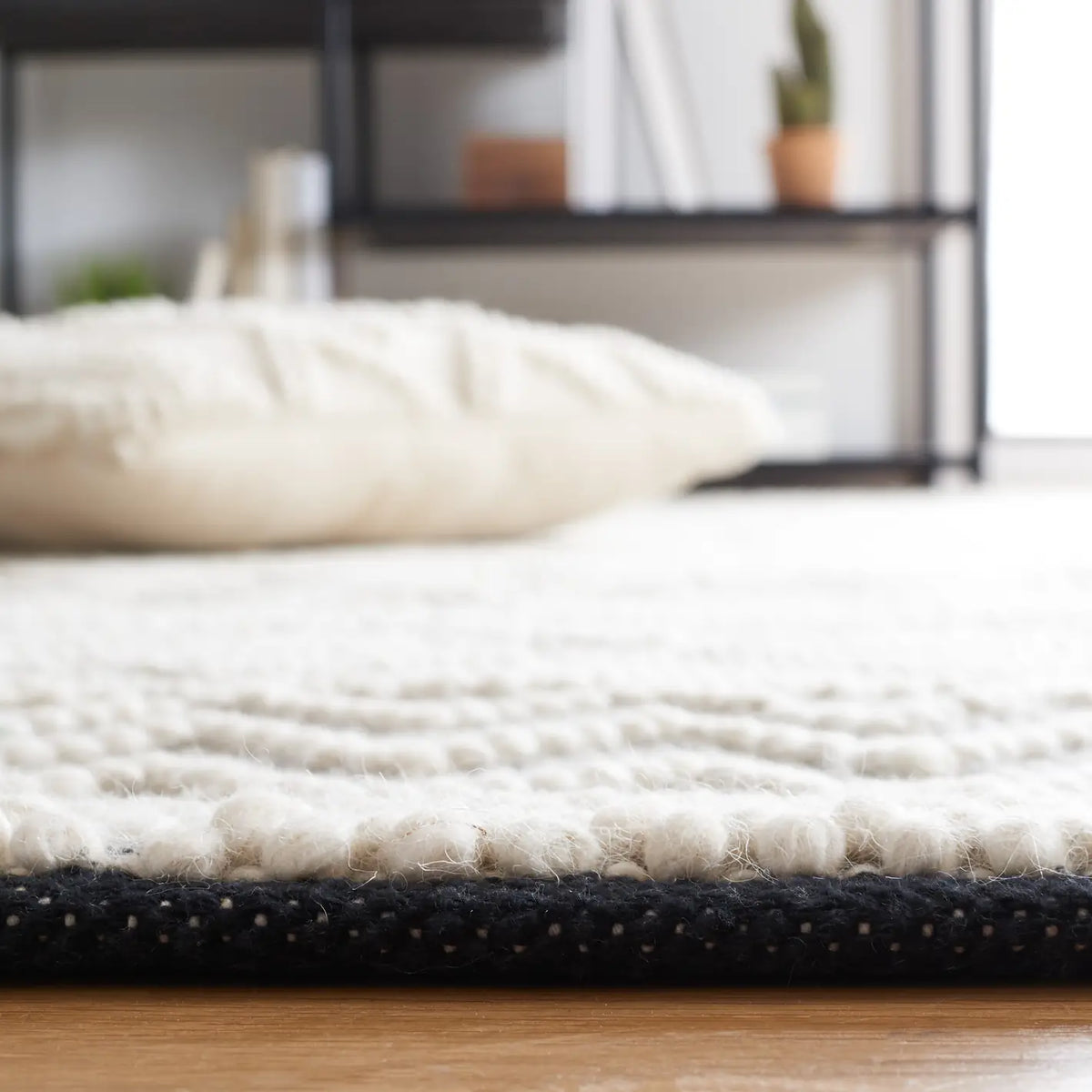 Safavieh Natura 4'-0" x 6'-0" Rug in Black / Ivory