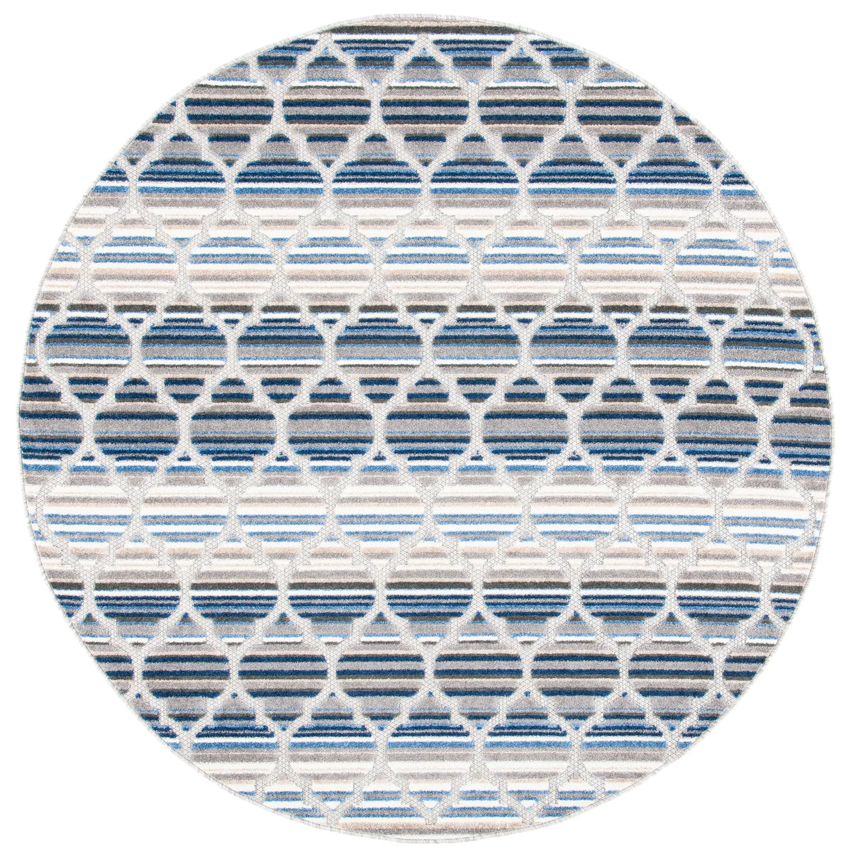 Safavieh Cabana 5'-3" x 5'-3" Rug in Blue / Grey