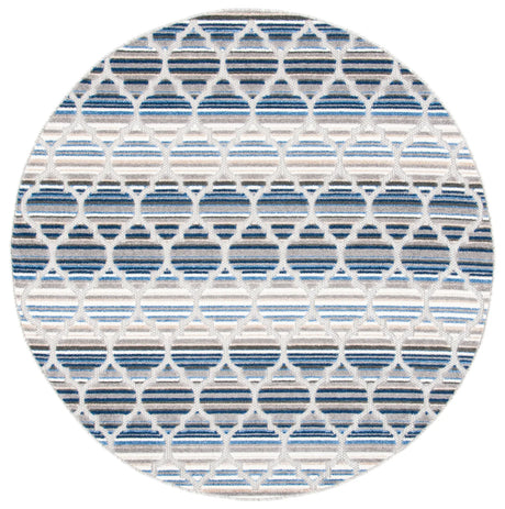 Safavieh Cabana 5'-3" x 5'-3" Rug in Blue / Grey