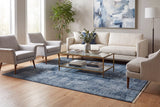 Dynamic Rugs Atmos 11980 Power Loomed Traditional Navy Rug - Room