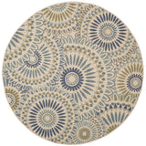 Safavieh Veranda 5'-3" x 5'-3" Rug in Cream / Green