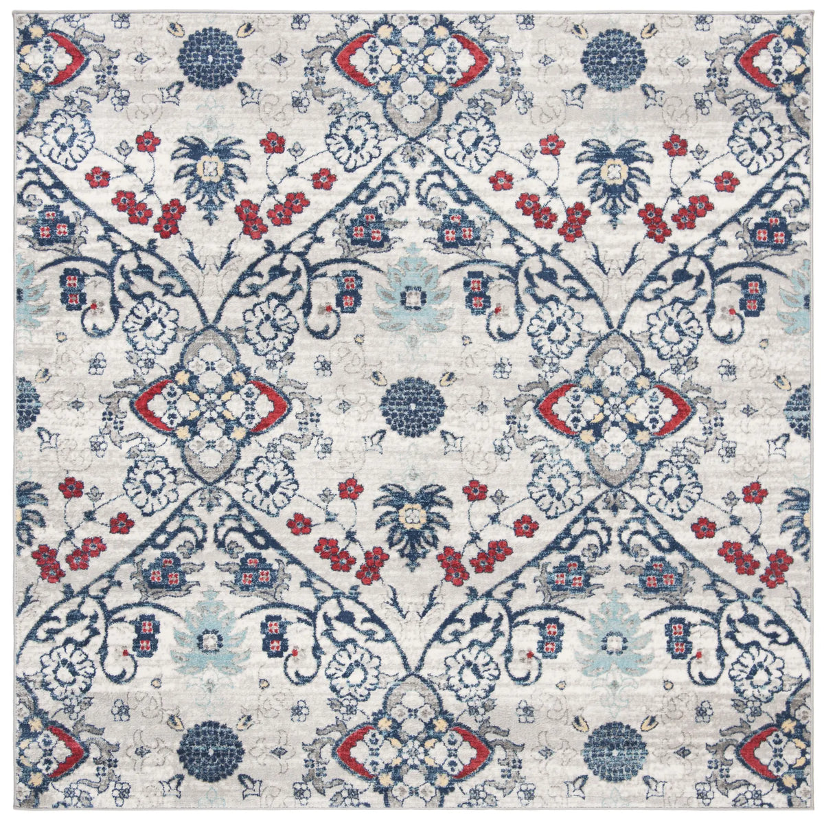 Safavieh Brentwood 6'-7" x 6'-7" Rug in Navy / Grey