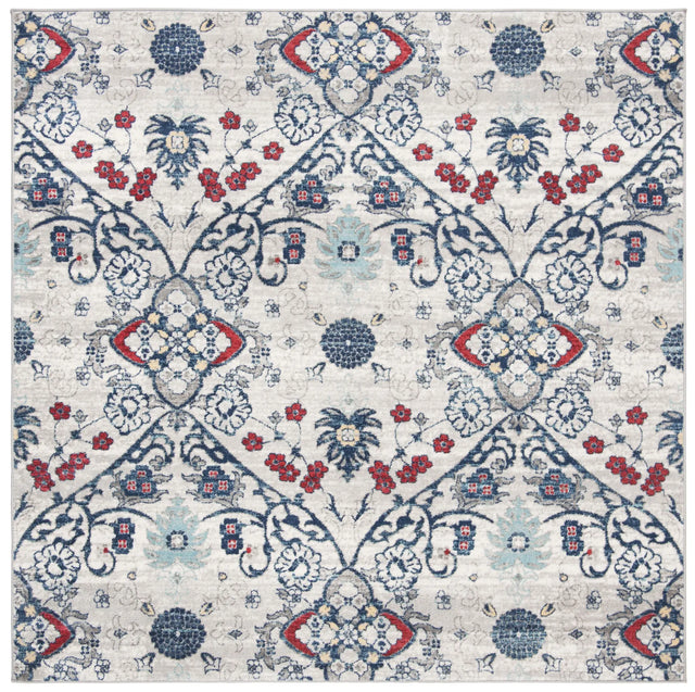 Safavieh Brentwood 6'-7" x 6'-7" Rug in Navy / Grey