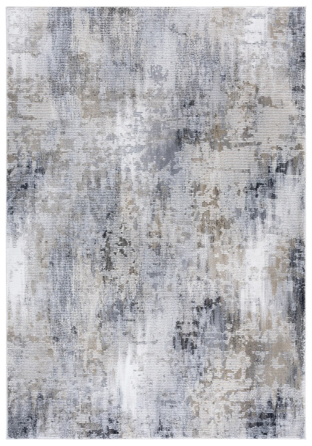Safavieh Slate 700 4'-0" x 6'-0" Rug in Grey / Brown Ivory