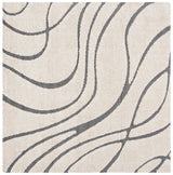 Safavieh Florida Shag 6'-7" x 6'-7" Rug in Cream / Grey