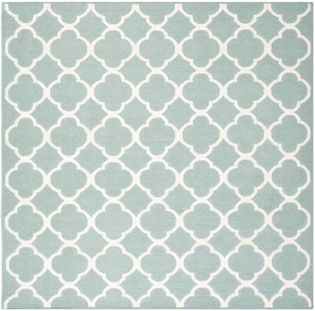 Safavieh Dhurries 7'-0" x 7'-0" Rug in Blue / Ivory