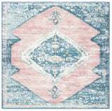 Safavieh Journey 6'-7" x 6'-7" Rug in Blue / Pink