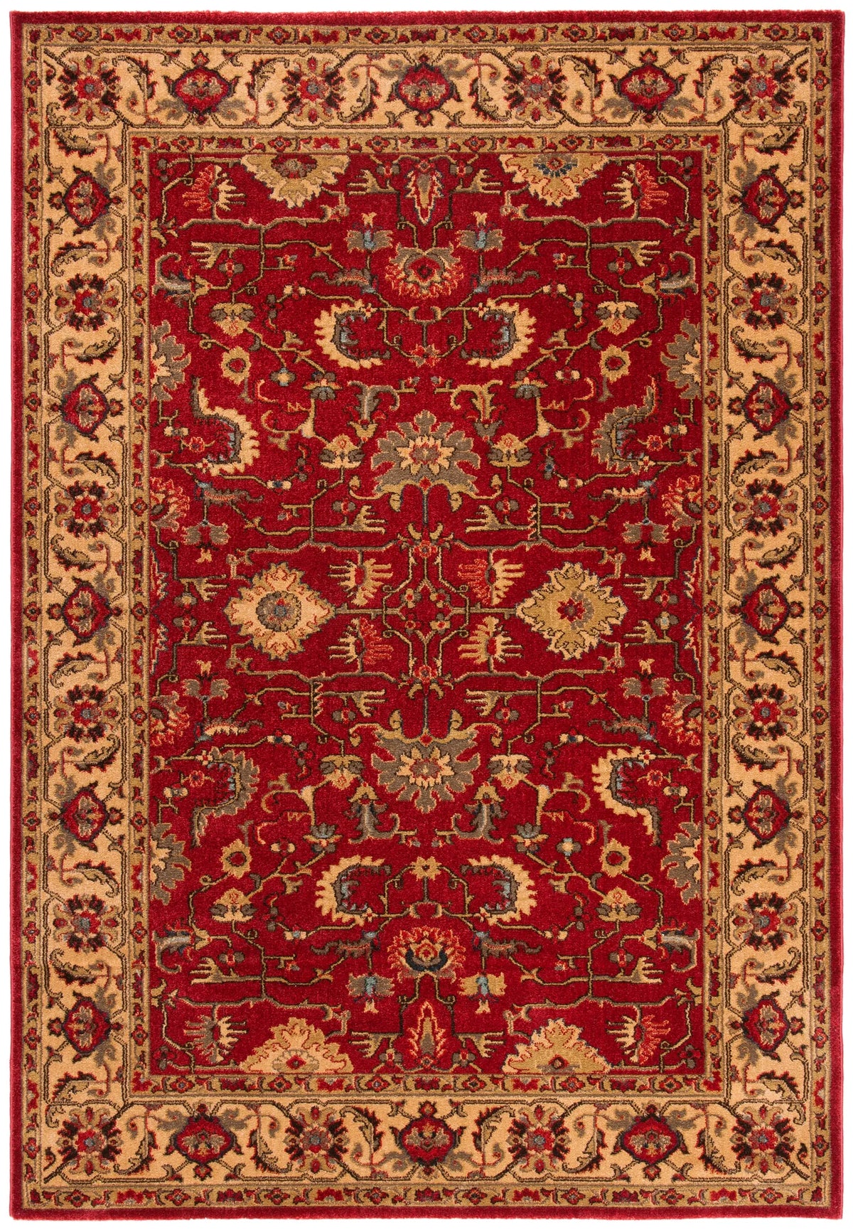 Safavieh Mahal 4'-0" x 5'-7" Rug in Red / Beige