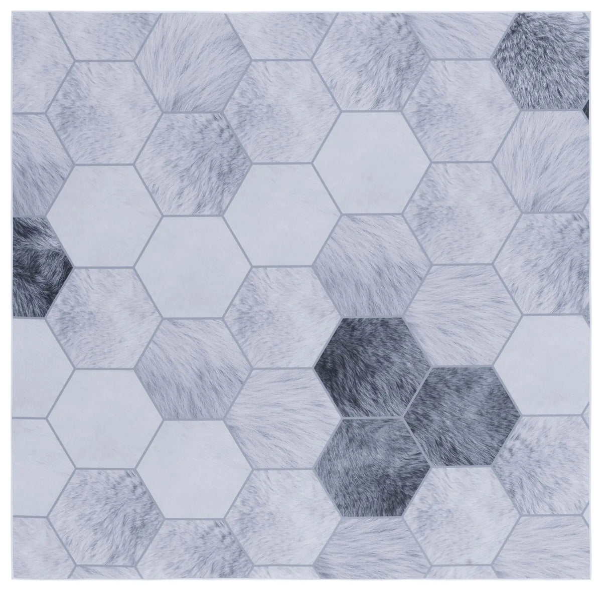 Safavieh Faux Hide 6'-0" x 6'-0" Rug in Ivory / Grey