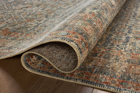 Loloi Heritage Her-12 Blue/Rust Rug - pile height