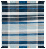 Safavieh Striped Kilim 6'-0" x 6'-0" Rug in Navy / Charcoal