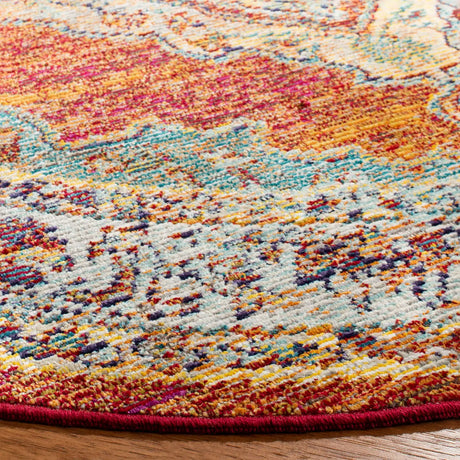 Safavieh Crystal 5'-0" x 5'-0" Rug in Orange / Light Blue