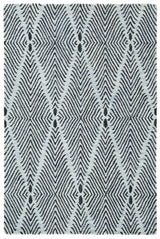 Safavieh Micro-Loop 4'-0" x 6'-0" Rug in Light Blue / Charcoal