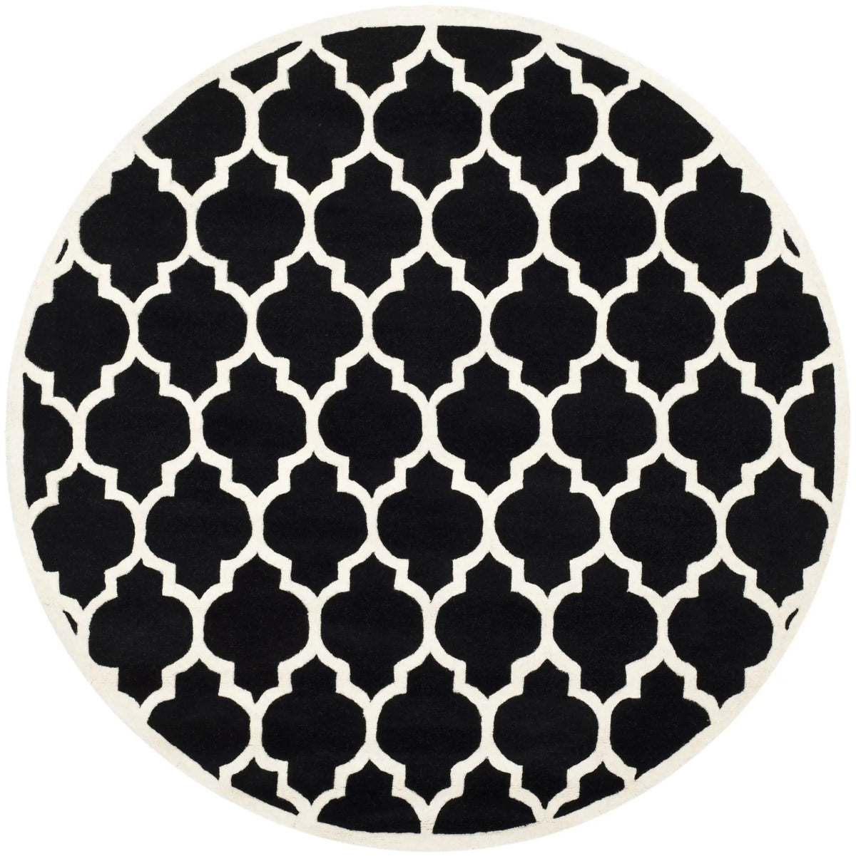 Safavieh Chatham 7'-0" x 7'-0" Rug in Black / Ivory
