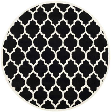 Safavieh Chatham 7'-0" x 7'-0" Rug in Black / Ivory