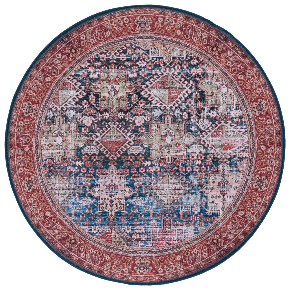 Safavieh Tucson 6'-0" x 6'-0" Rug in Navy / Rust